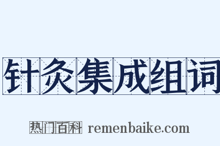 针灸集成组词是什么意思的图片